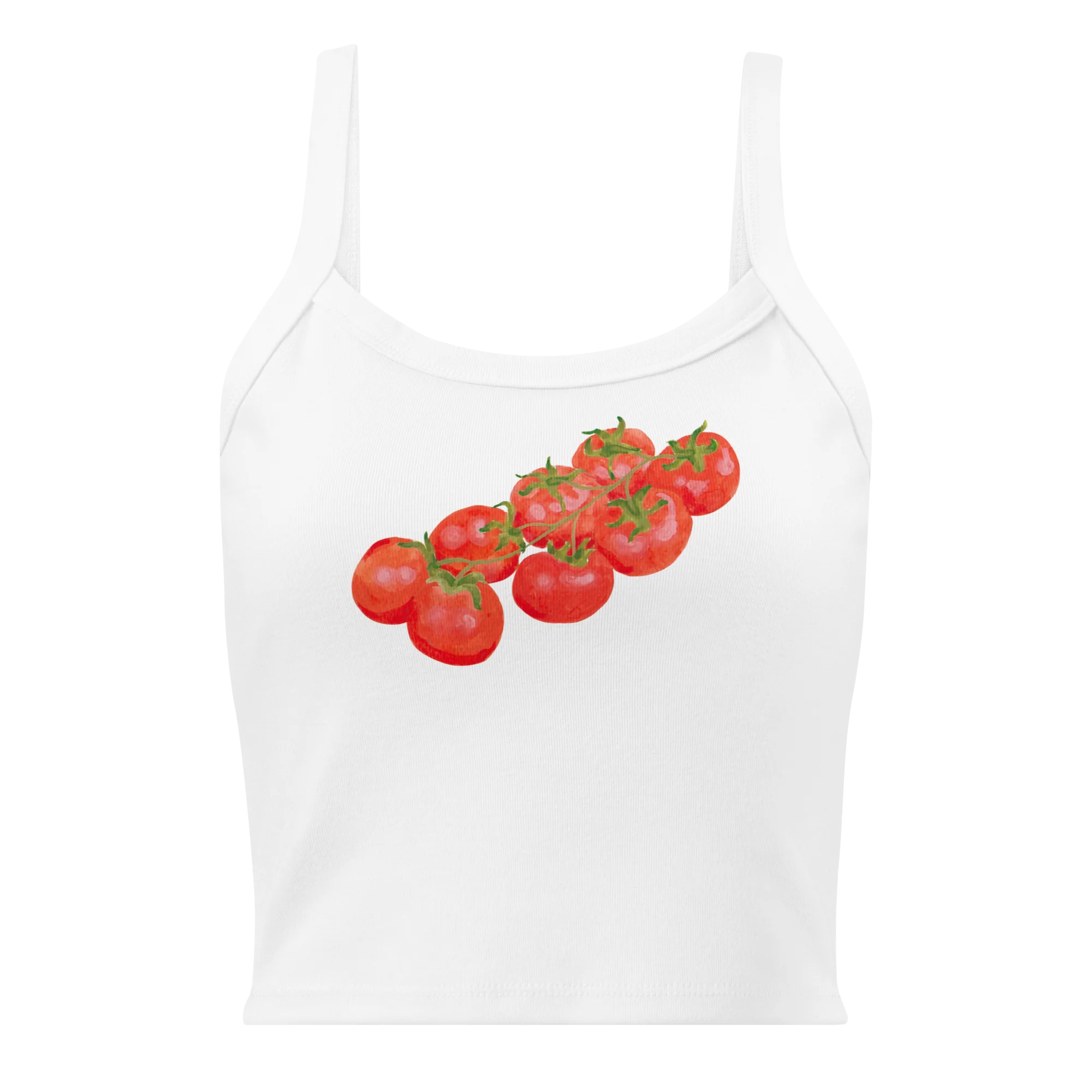 Tomato Girl Watercolor Rib Tank Top