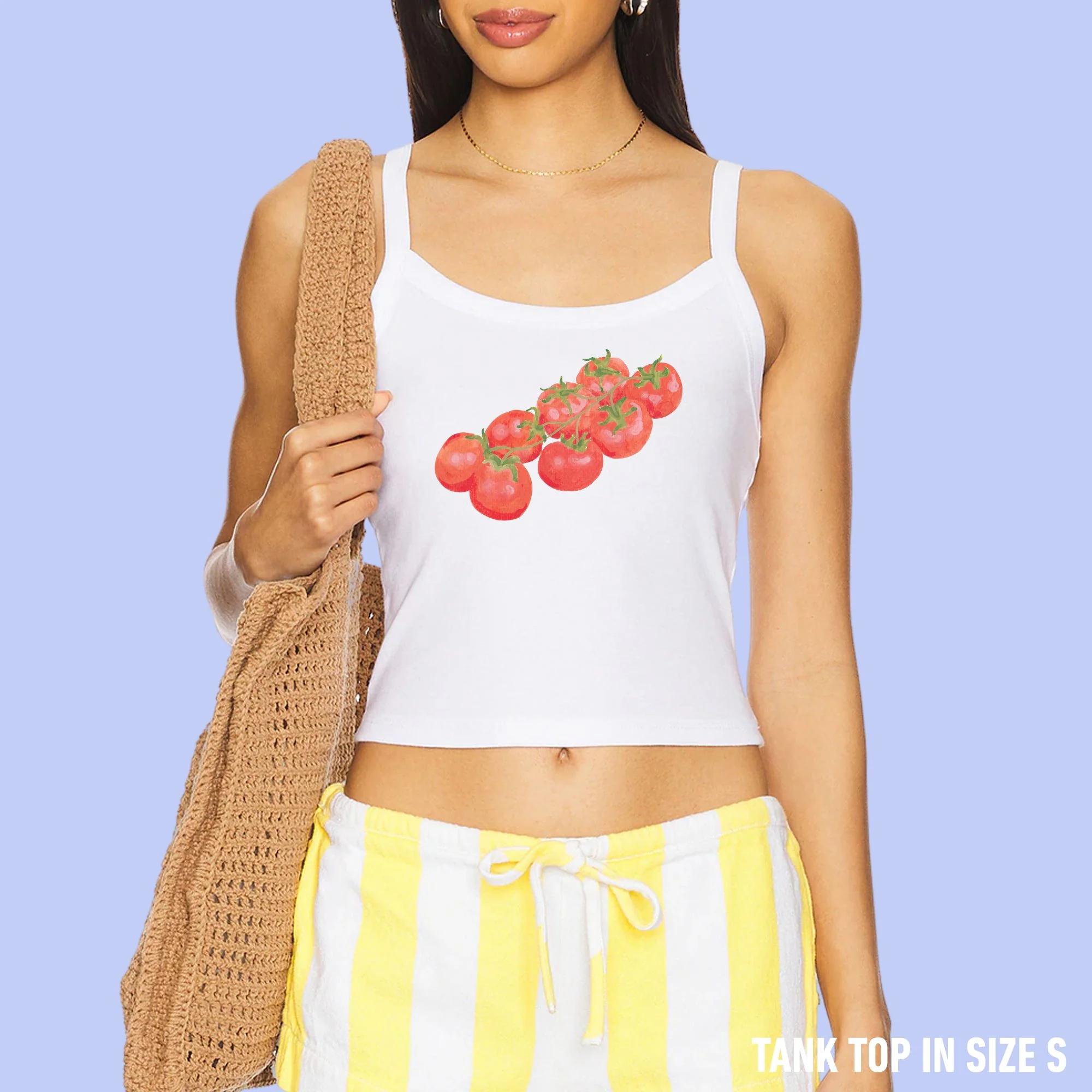 Tomato Girl Watercolor Rib Tank Top - Image 2