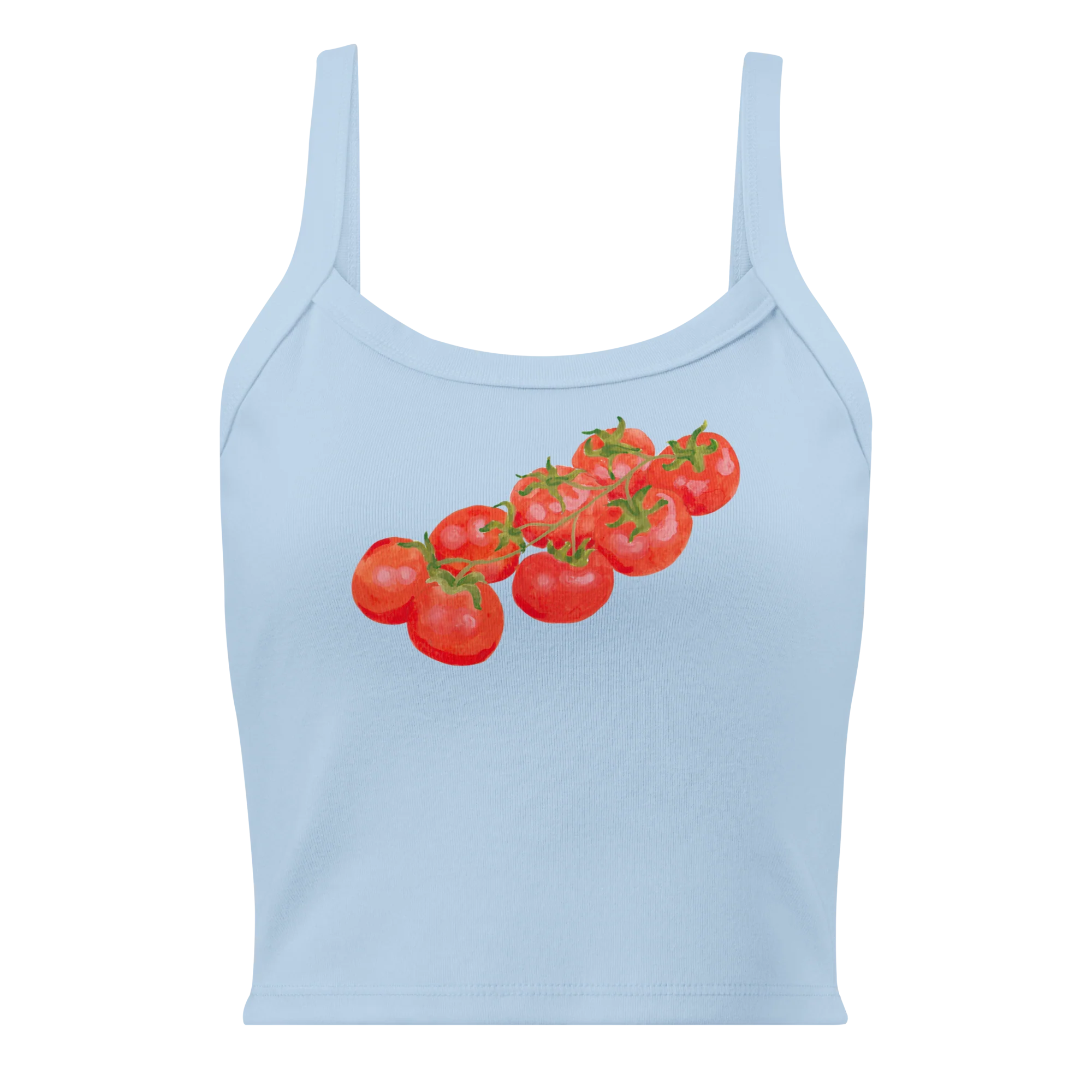 Tomato Girl Watercolor Rib Tank Top - Image 4