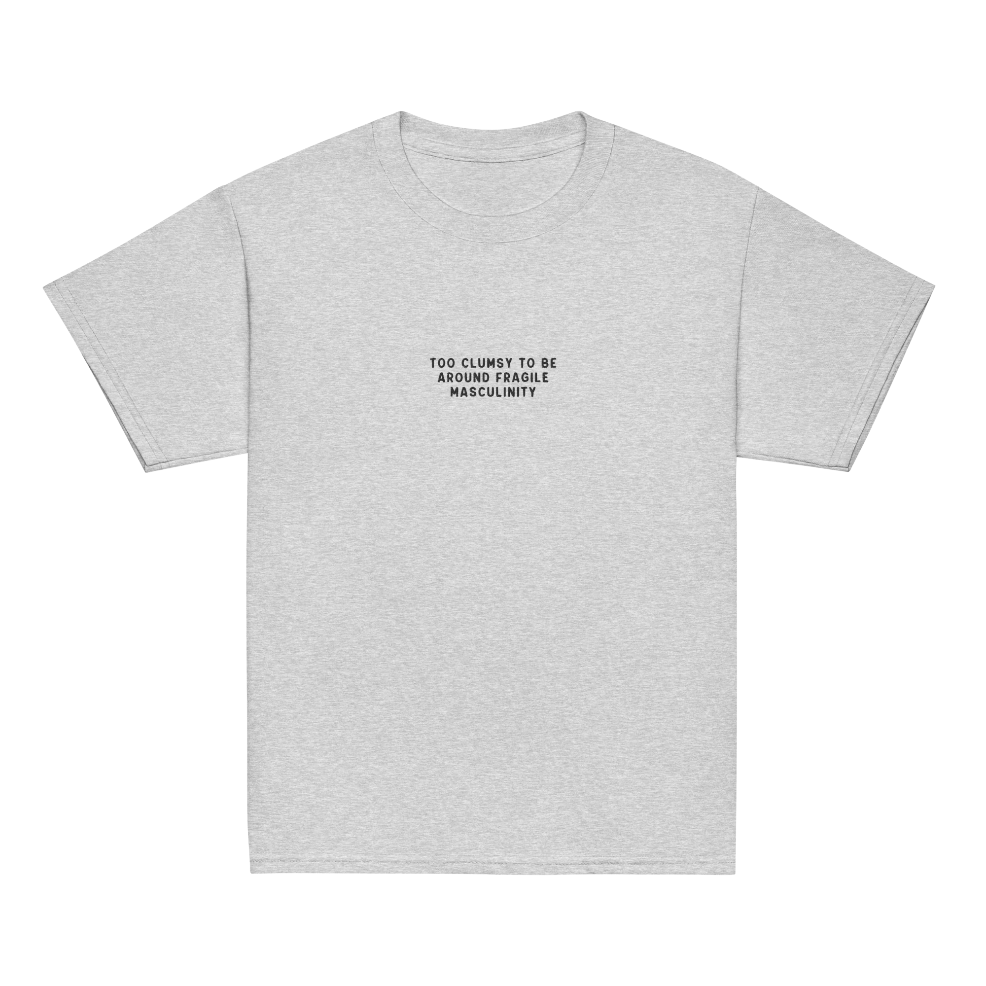 Too Clumsy Around Fragile Masculinity Embroidered Baby Tee - Image 7