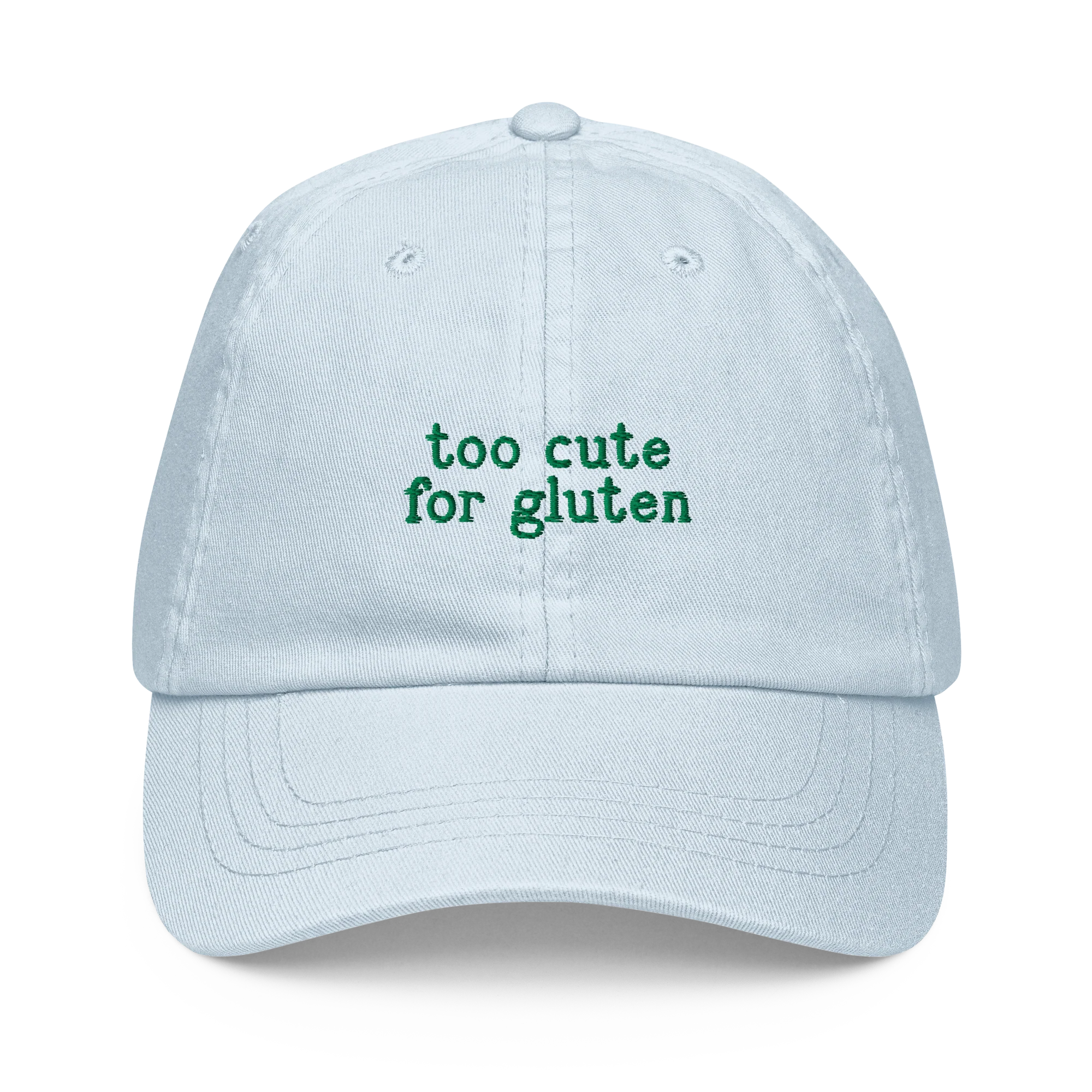 Too Cute for Gluten Embroidered Pastel Baseball Cap - Image 3