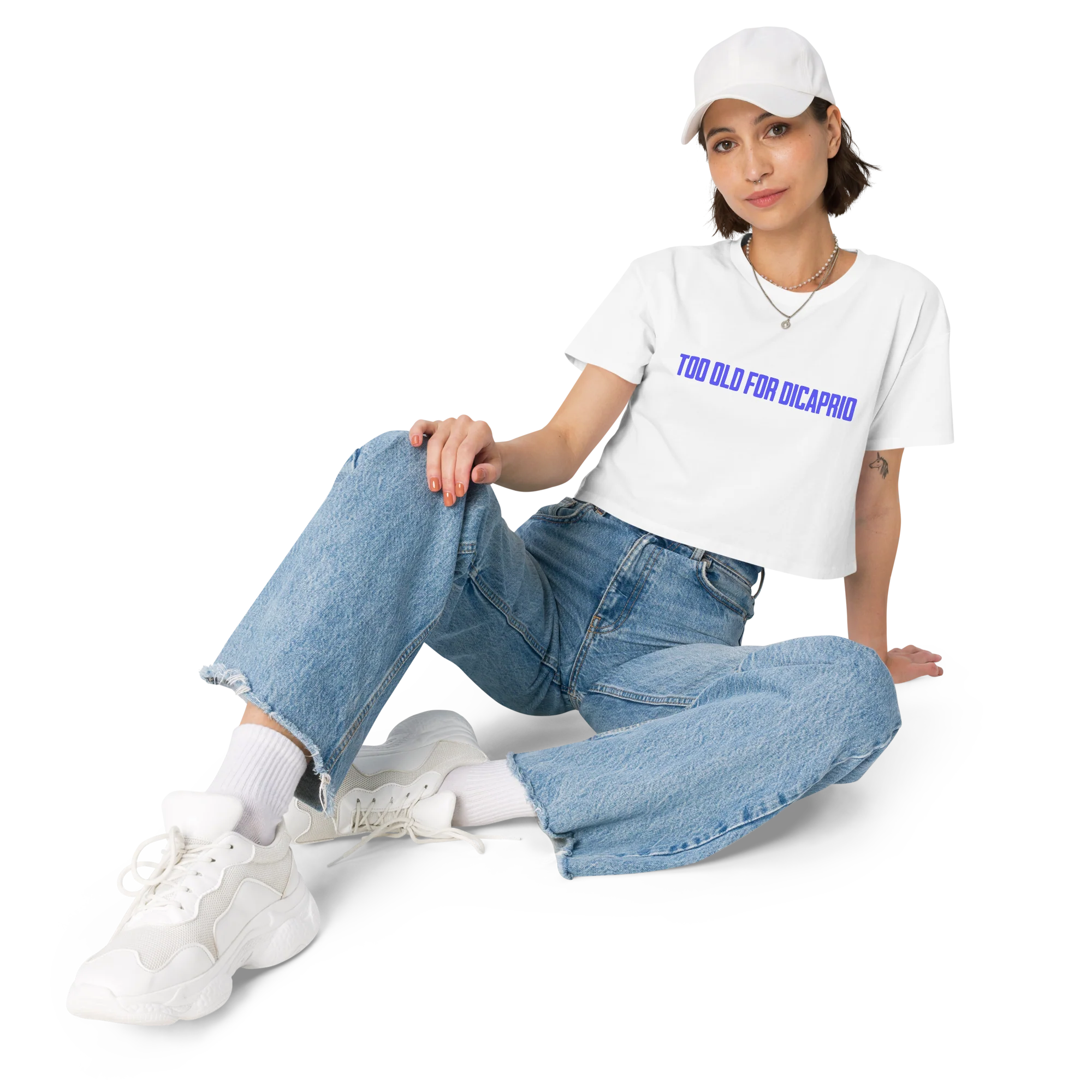 Too Old for DiCaprio Crop Tee - Image 5