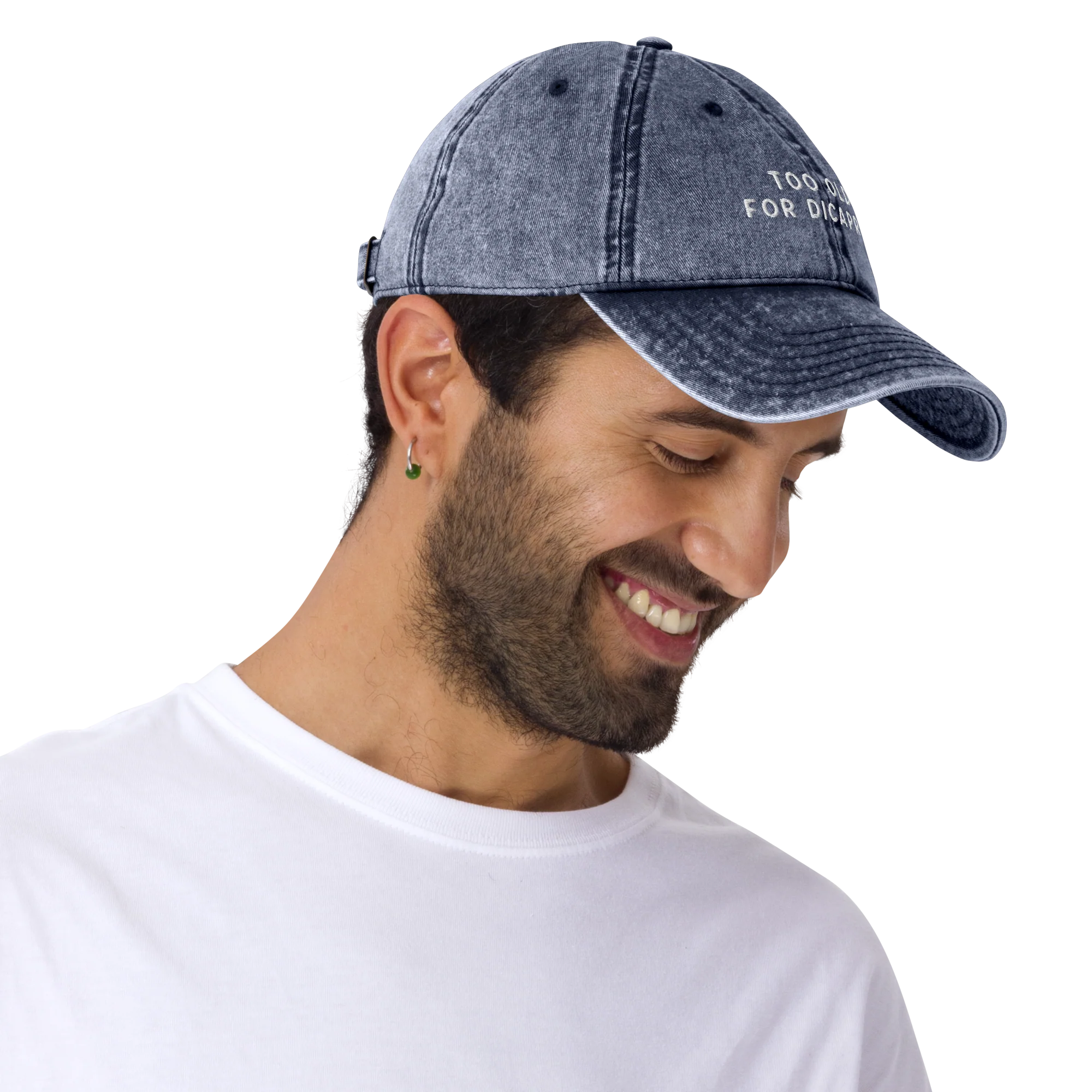 Too Old For Dicaprio Embroidered Vintage Cap - Image 5