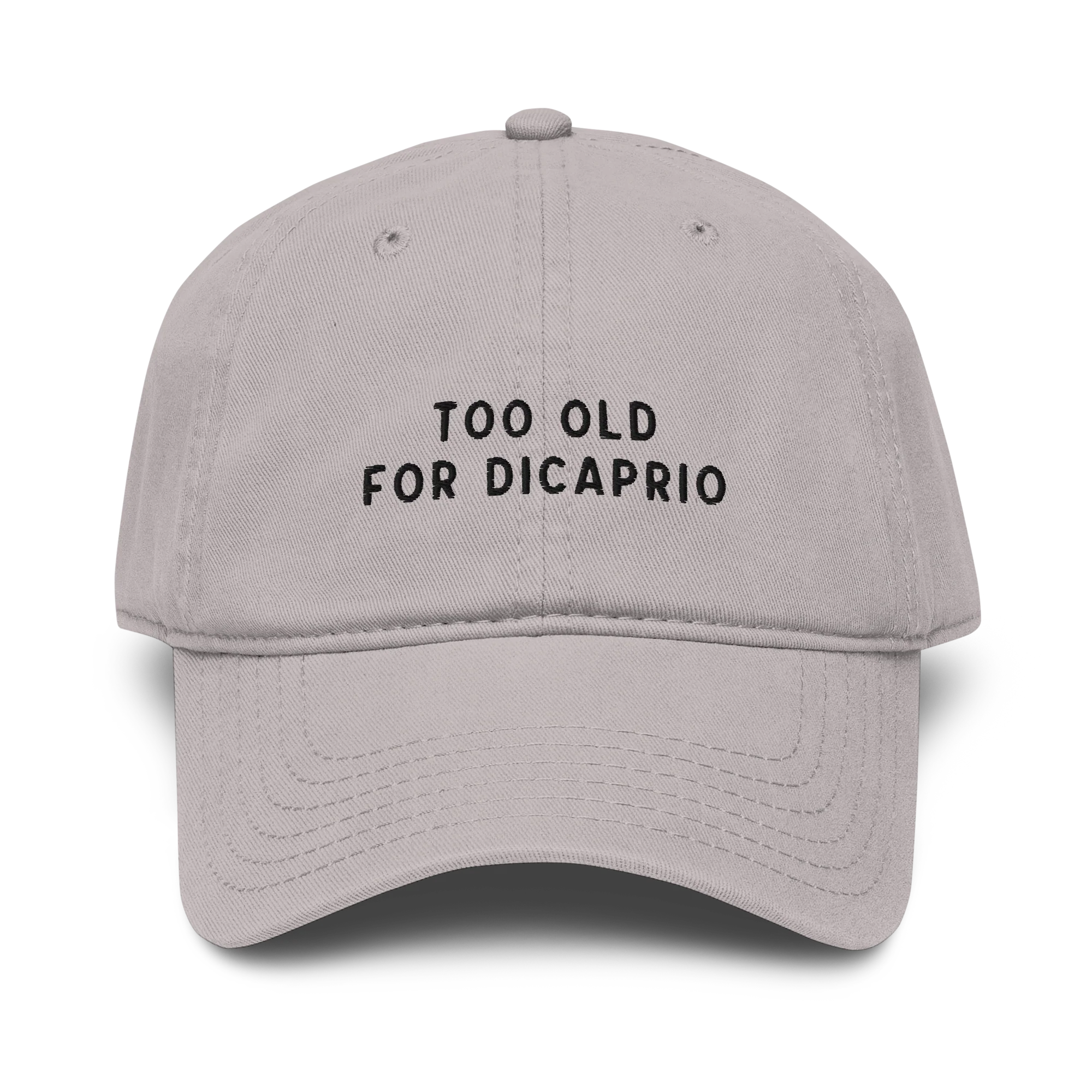 Too Old For DiCaprio Embroidered Vintage Wash Baseball Cap - Image 8