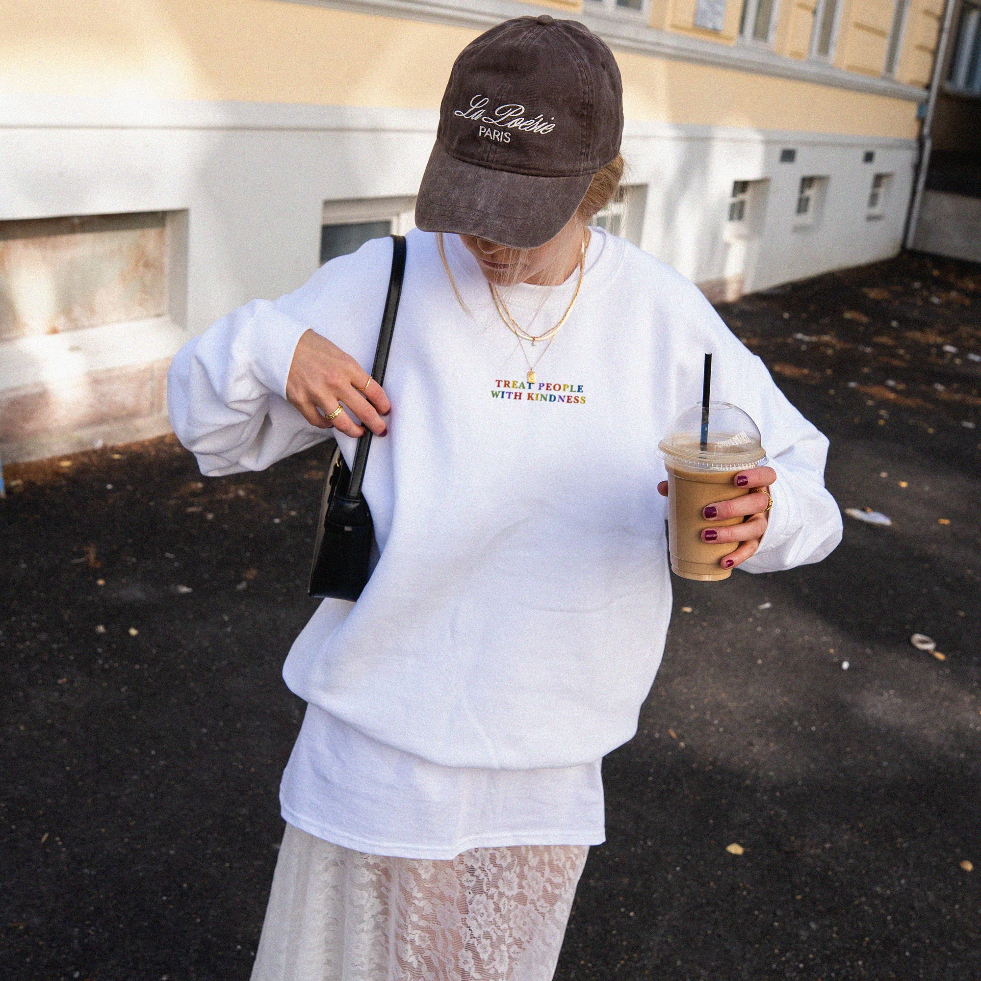 Treat People With Kindness Rainbow Embroidered Sweatshirt - Image 7