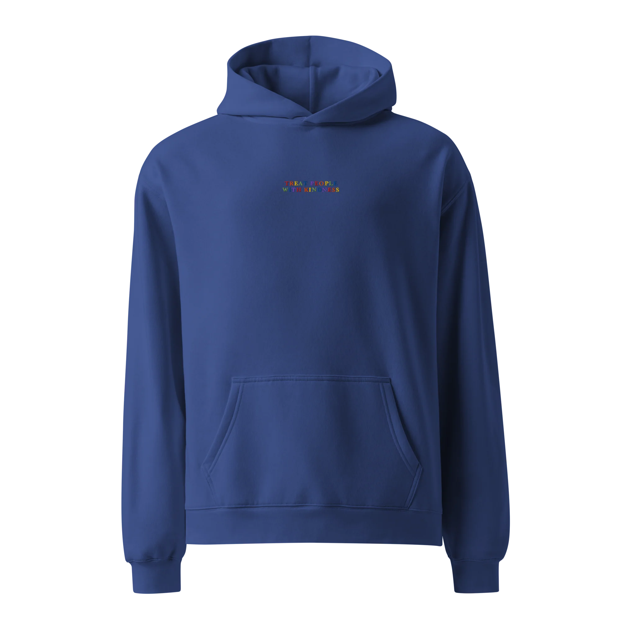 Treat People With Kindness Rainbow Embroidered Premium Oversized Hoodie - Image 6