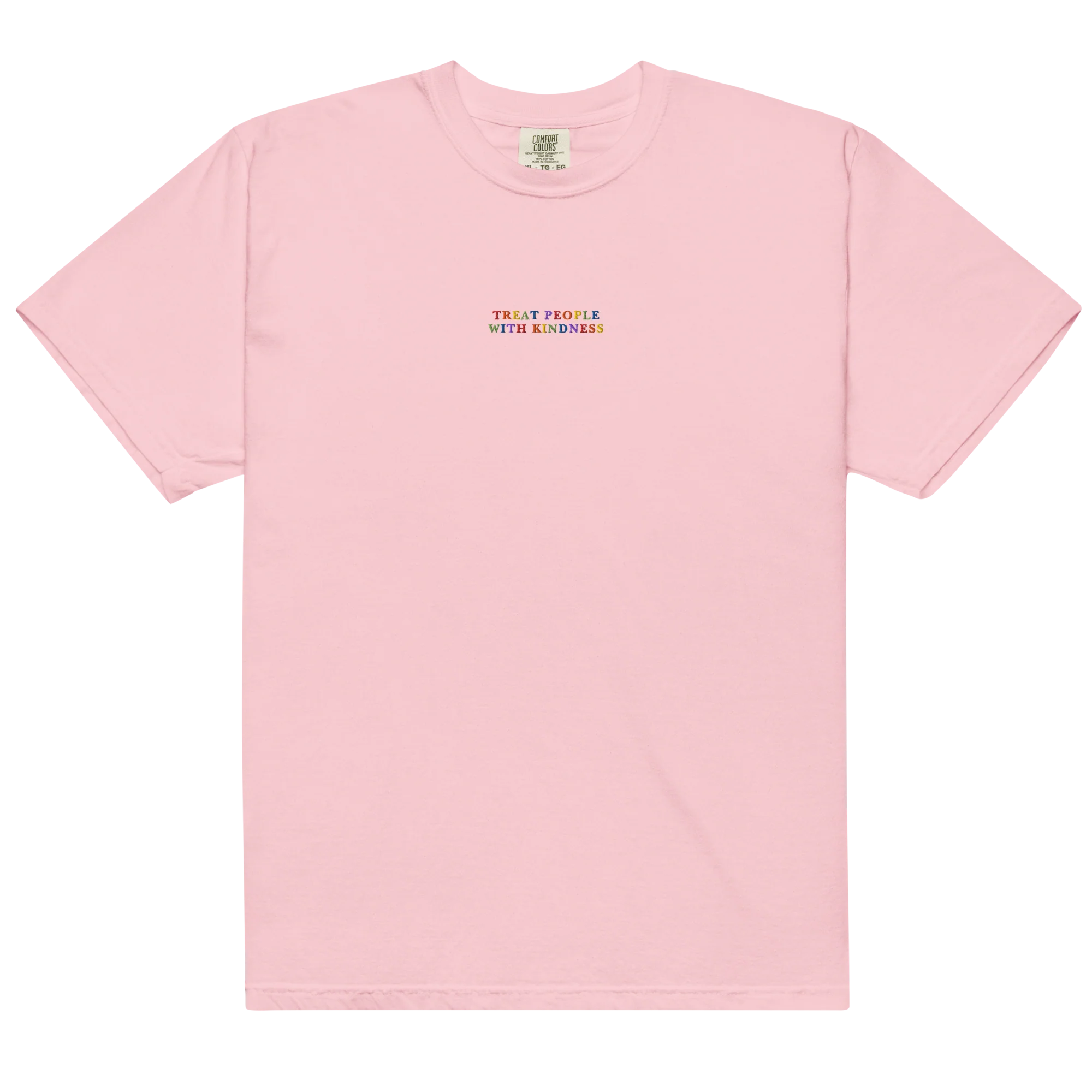 Treat People With Kindness Rainbow Premium Embroidered T-Shirt - Image 8