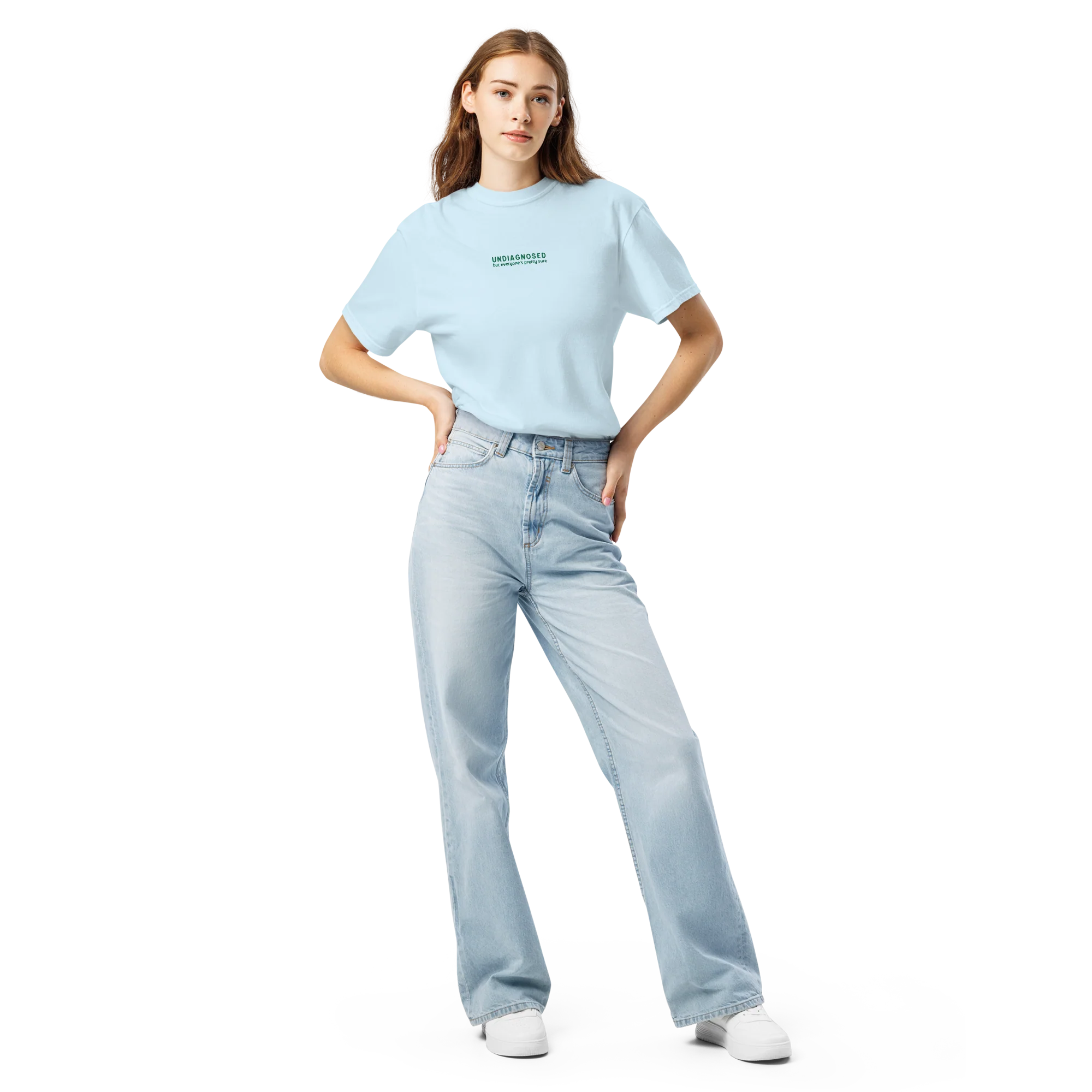 Undiagnosed But Everyone's Pretty Sure Embroidered Classic T-Shirt - Image 15