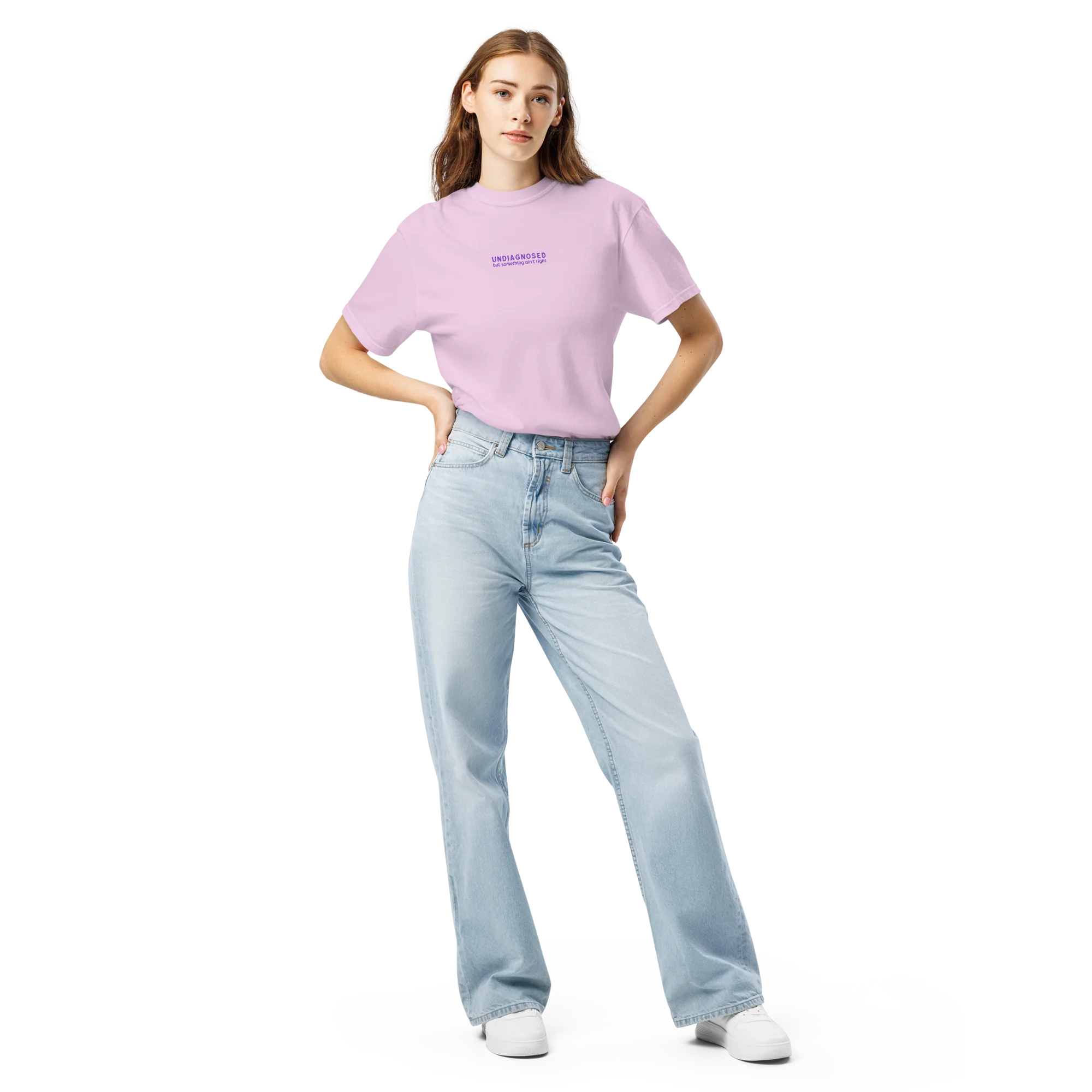 Undiagnosed But Something Ain't Right Embroidered Classic T-Shirt - Image 6