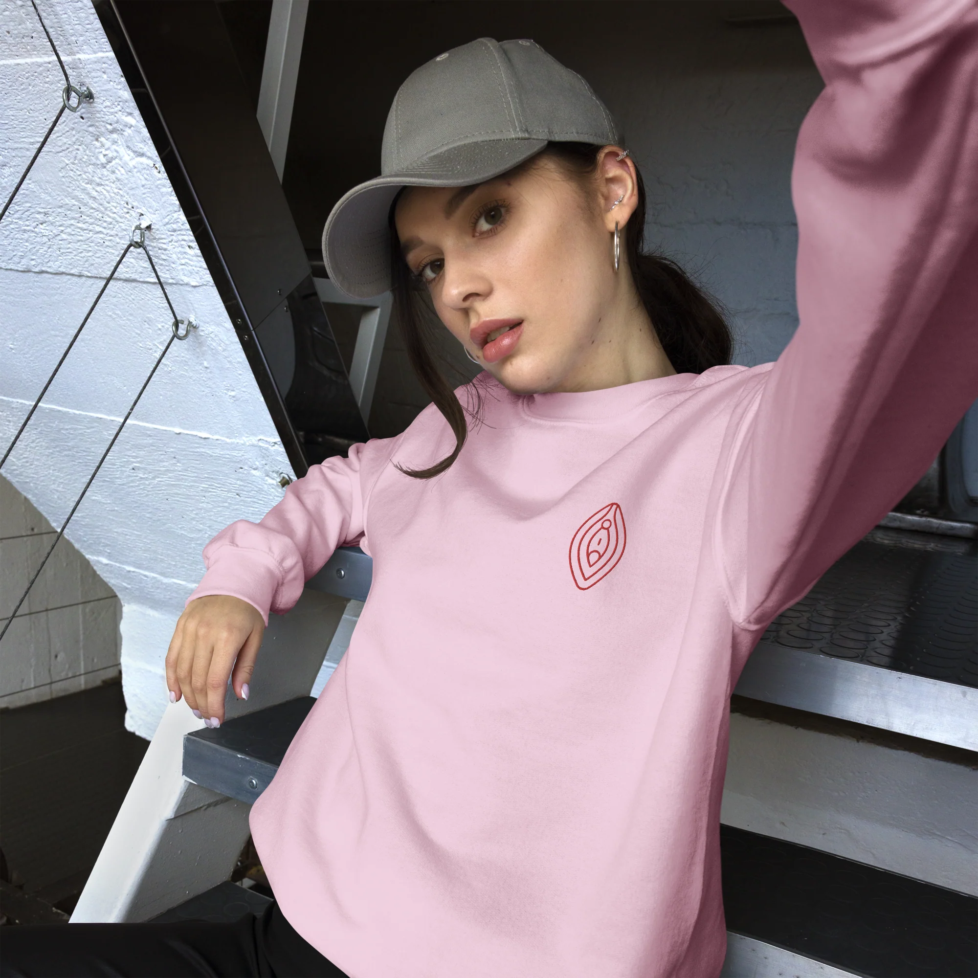 Viva La Vulva Feminist Embroidered Sweatshirt - Image 2
