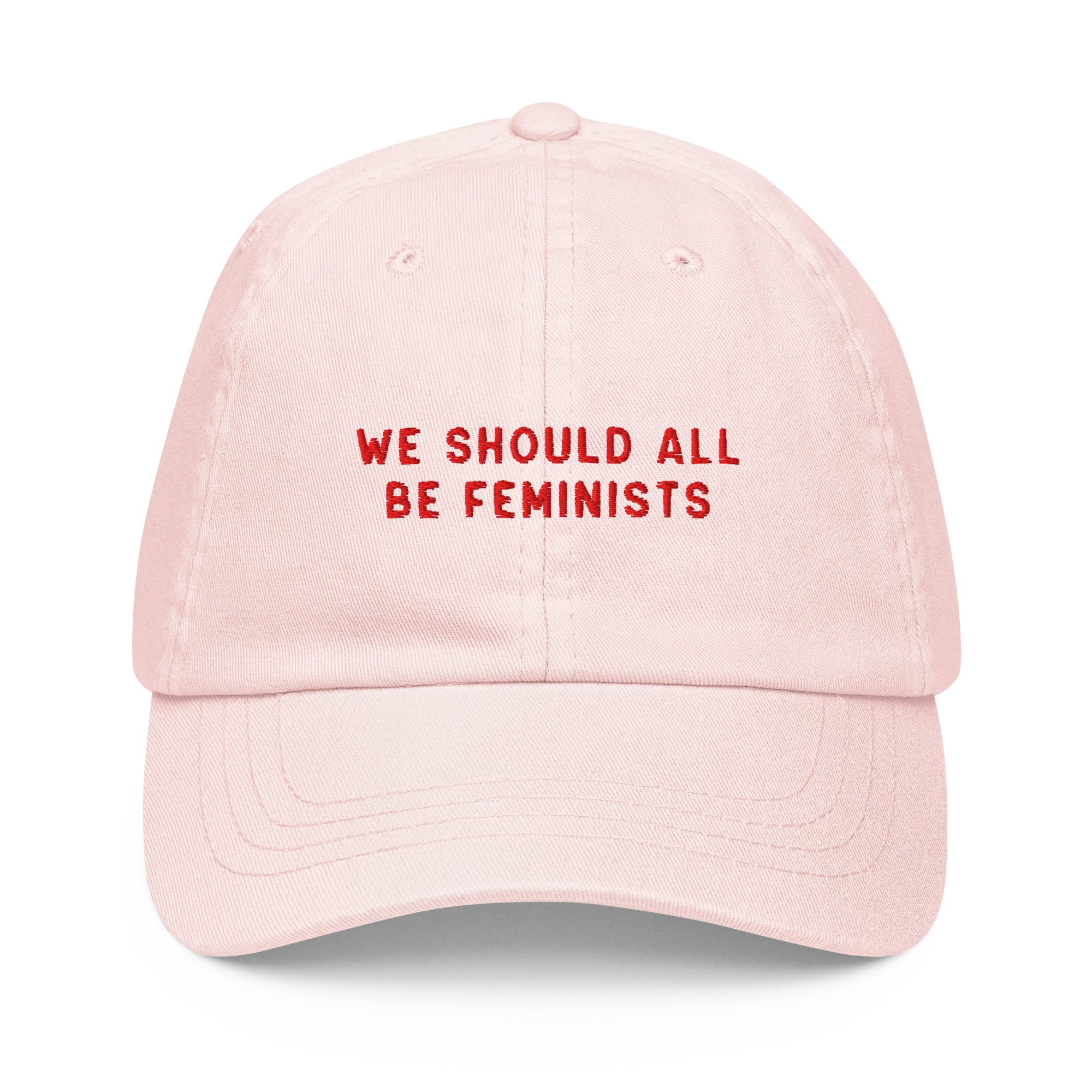 We Should All Be Feminists Embroidered Pastel Baseball Cap