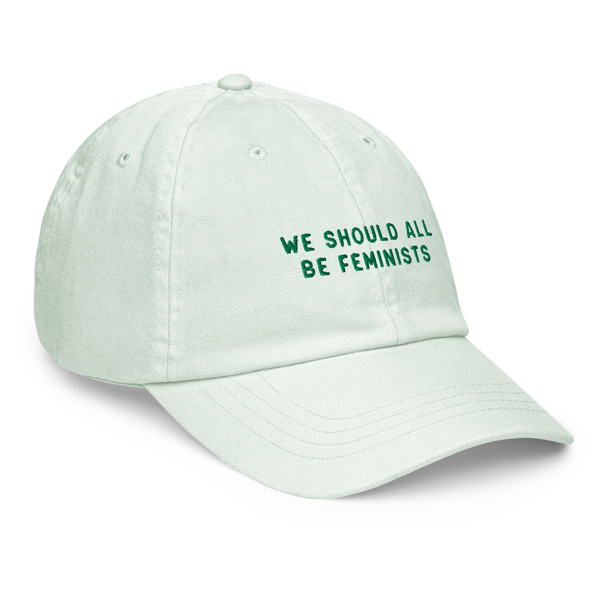 We Should All Be Feminists Embroidered Pastel Baseball Cap - Image 5