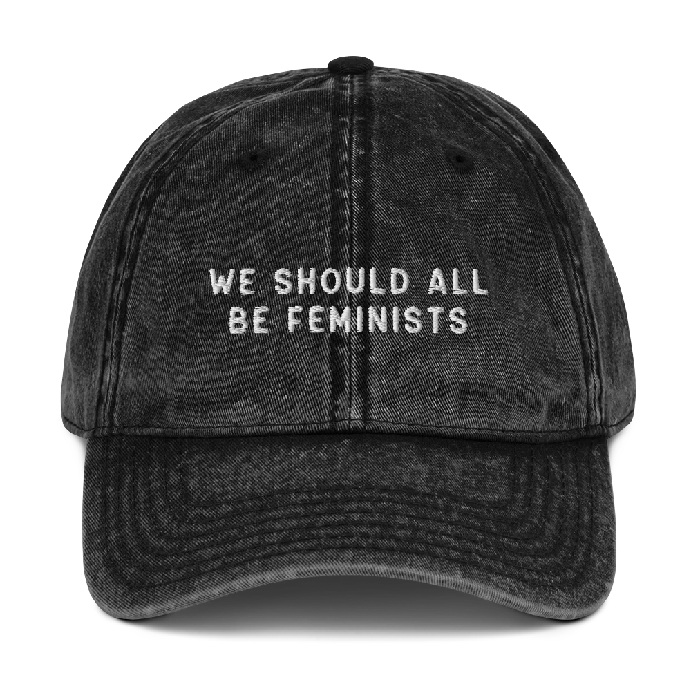 We Should All Be Feminists Embroidered Vintage Cap - Image 11