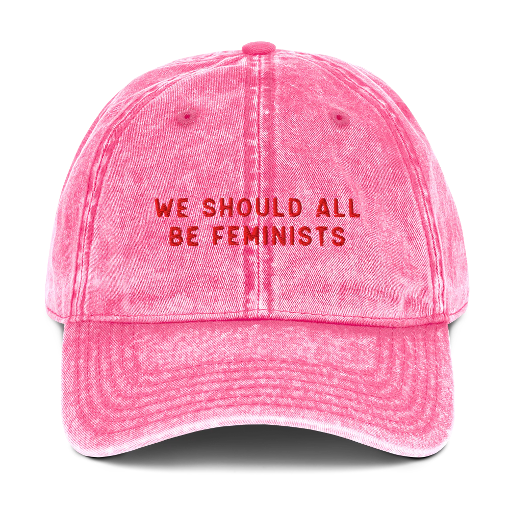 We Should All Be Feminists Embroidered Vintage Cap - Image 3
