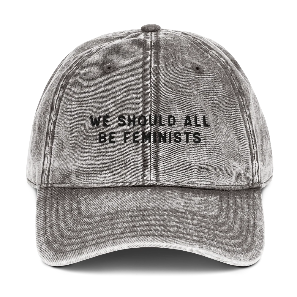 We Should All Be Feminists Embroidered Vintage Cap - Image 8