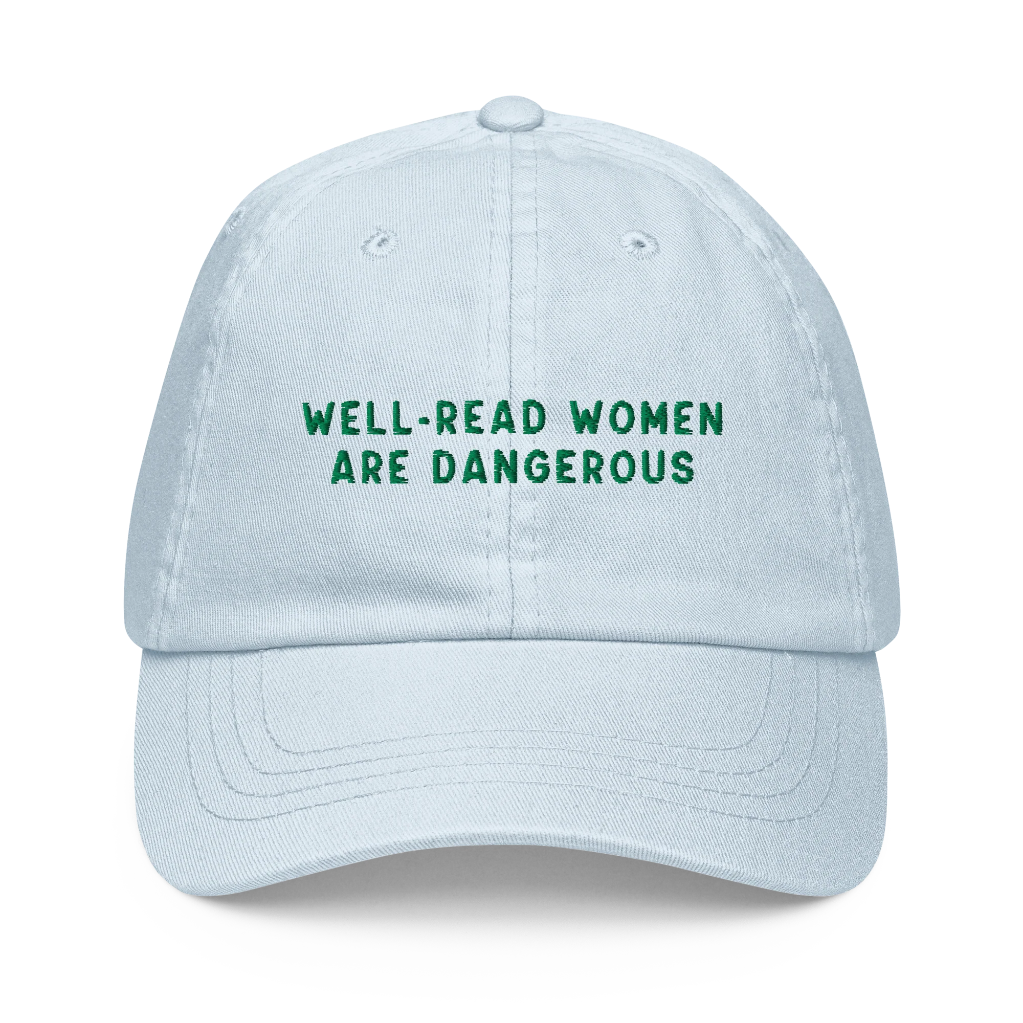 Well-Read Women Are Dangerous Embroidered Pastel Baseball Cap - Image 4