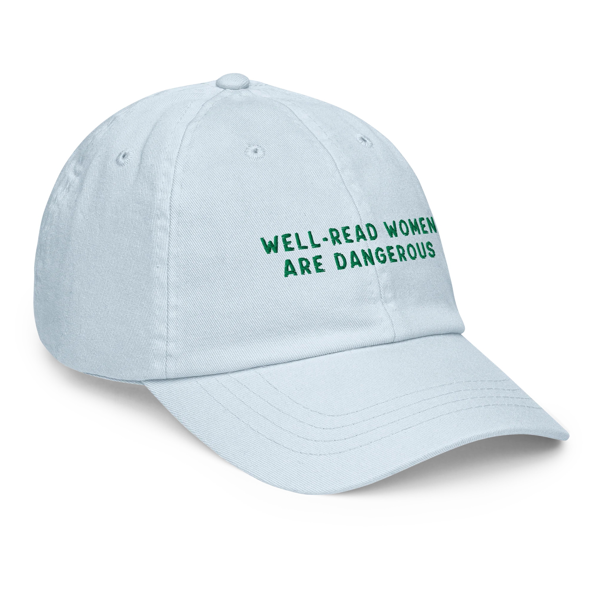 Well-Read Women Are Dangerous Embroidered Pastel Baseball Cap - Image 5