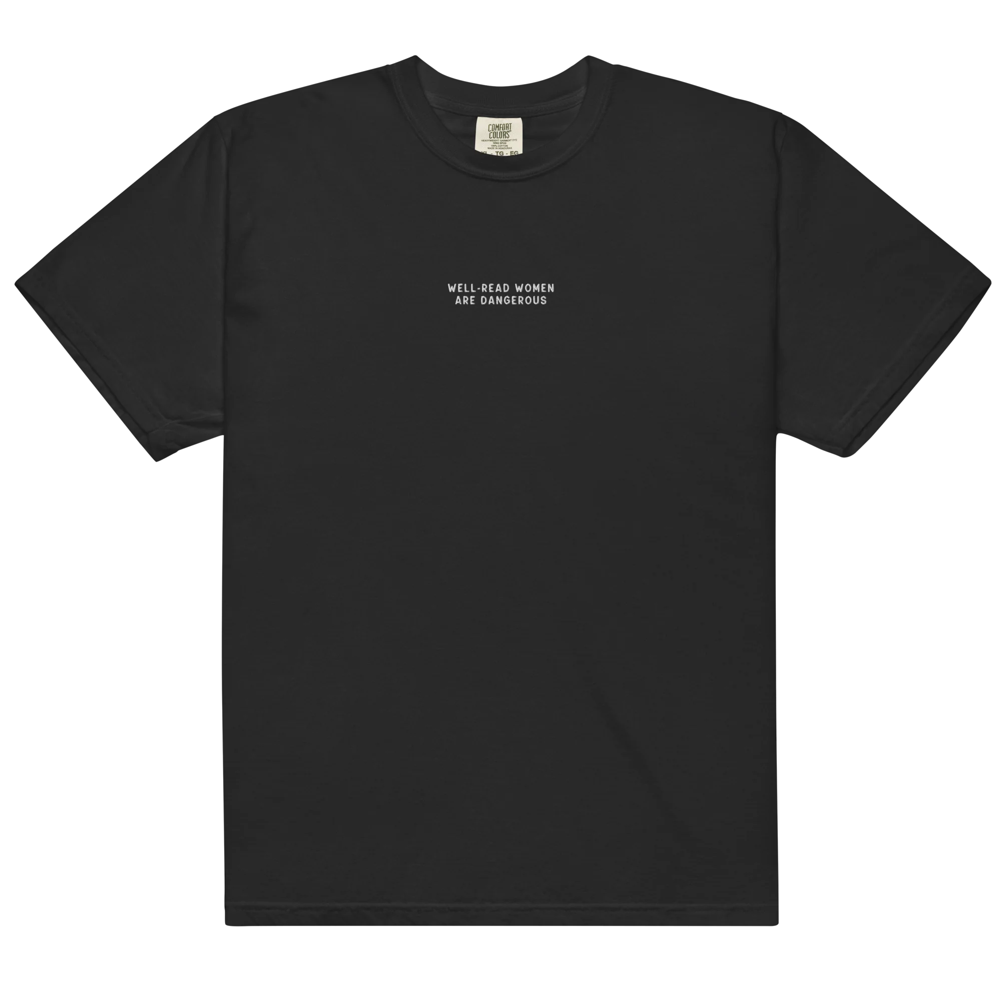 Well-Read Women Are Dangerous Embroidered Classic T-Shirt - Image 15