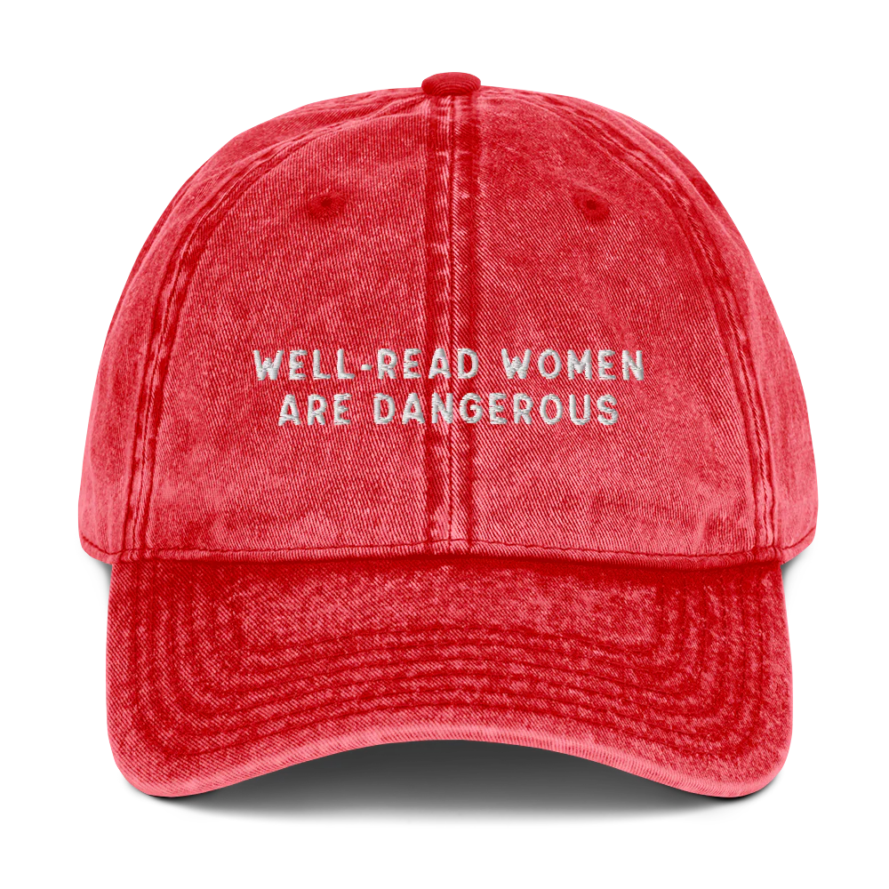 Well-Read Women Are Dangerous Embroidered Vintage Cap - Image 4