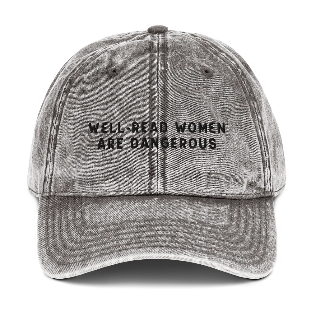 Well-Read Women Are Dangerous Embroidered Vintage Cap - Image 9