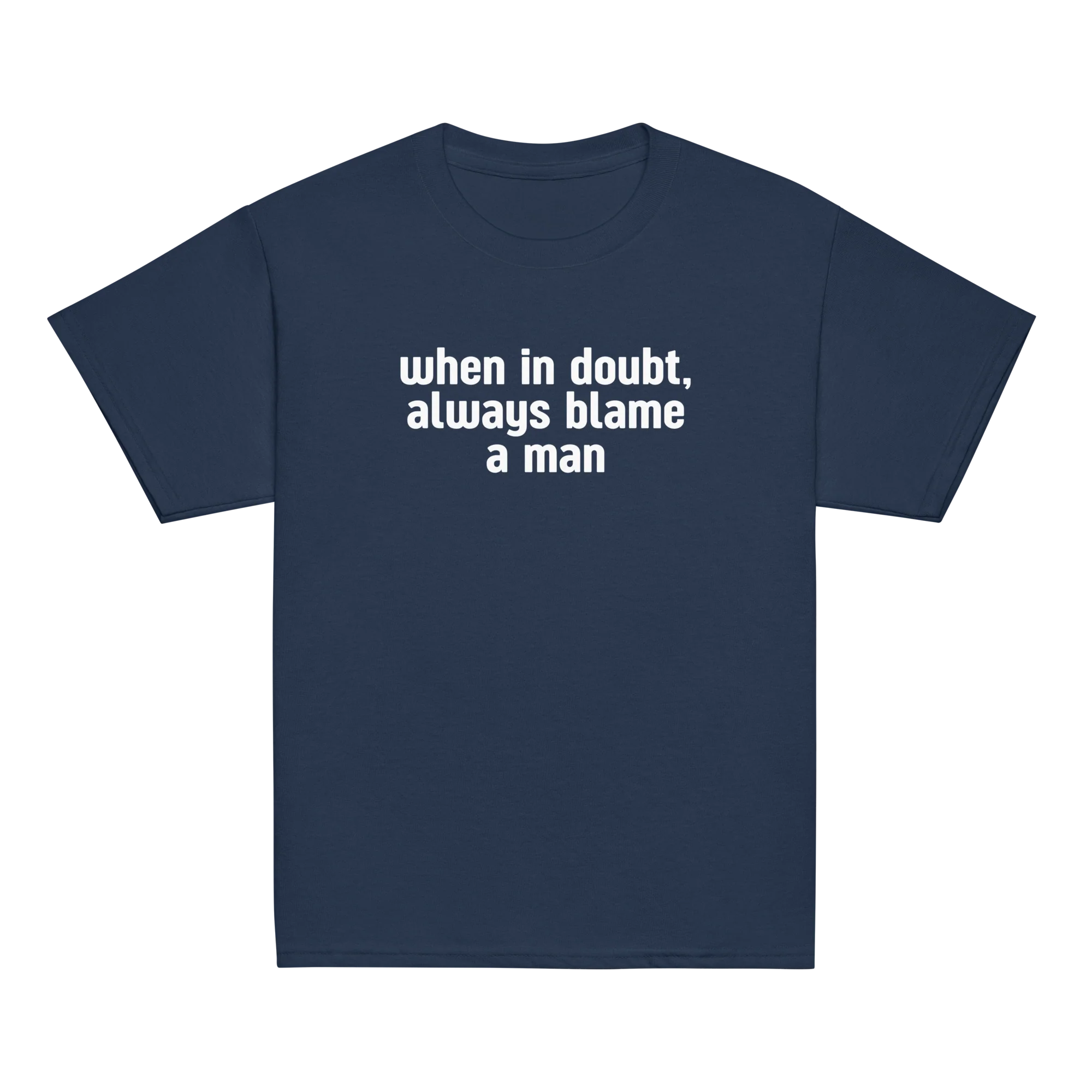 When in Doubt, Always Blame a Man Baby Tee - Image 9