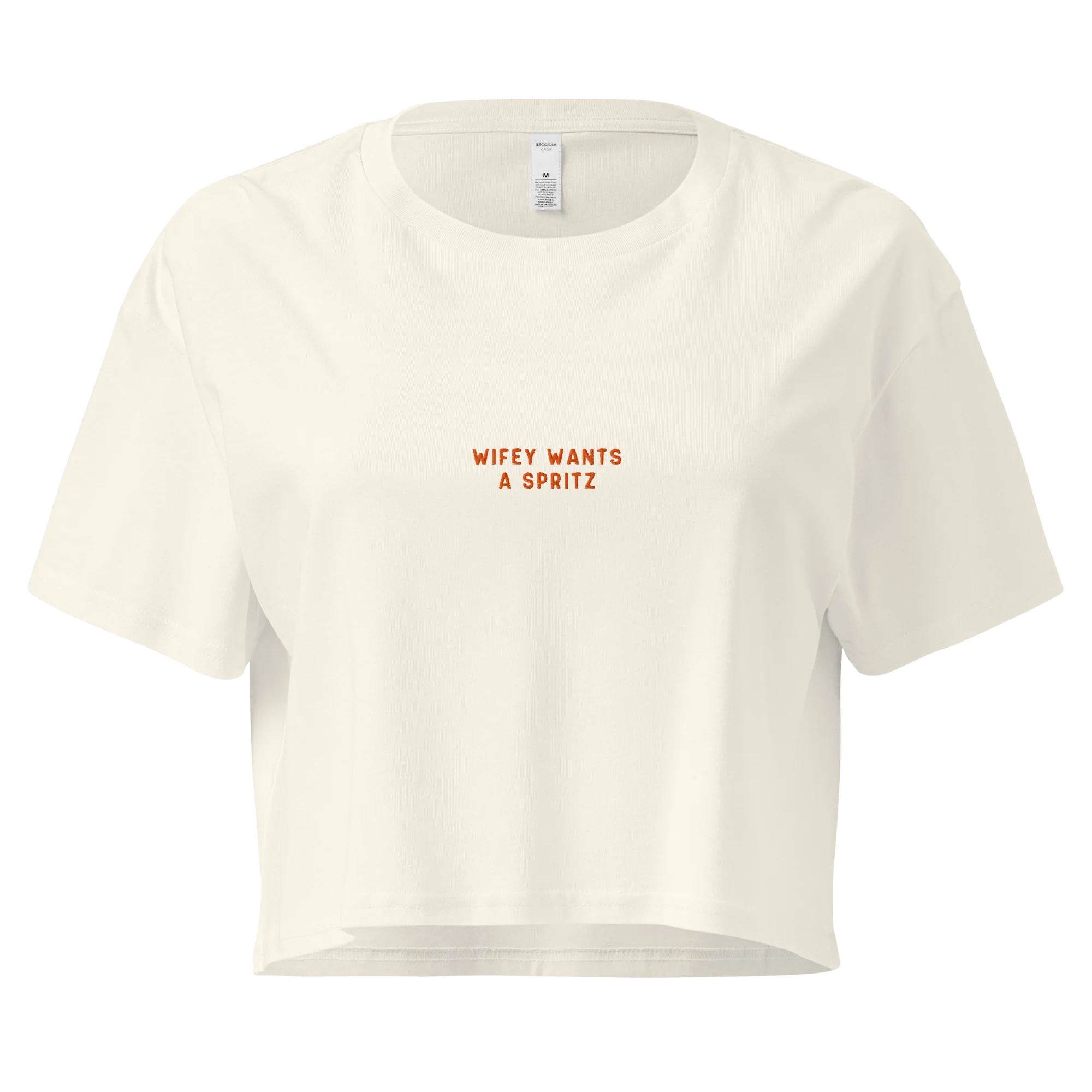 Wifey Wants a Spritz Bride Embroidered Crop Tee - Image 3