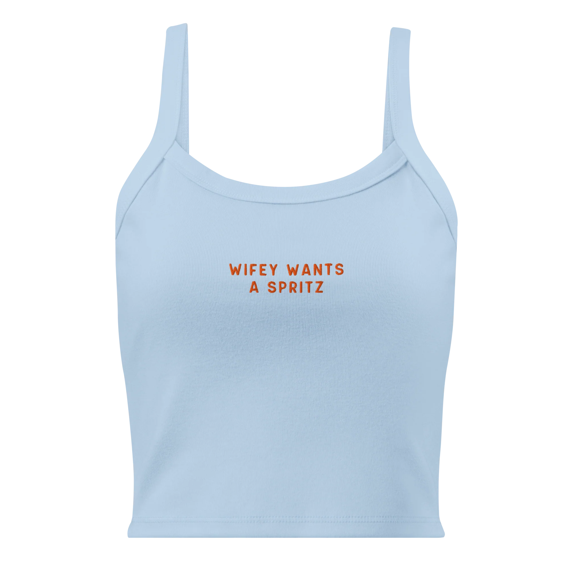 Wifey Wants a Spritz Bride Rib Embroidered Tank Top - Image 4