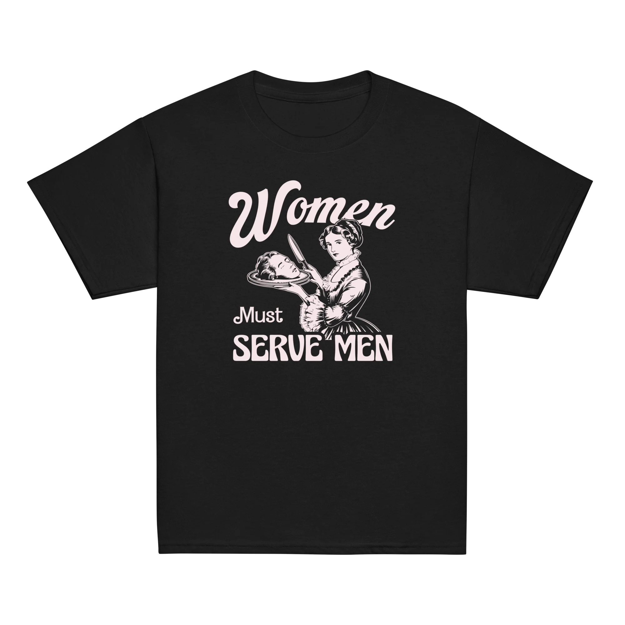 Women Must Serve Men Feminist Baby Tee - Image 9