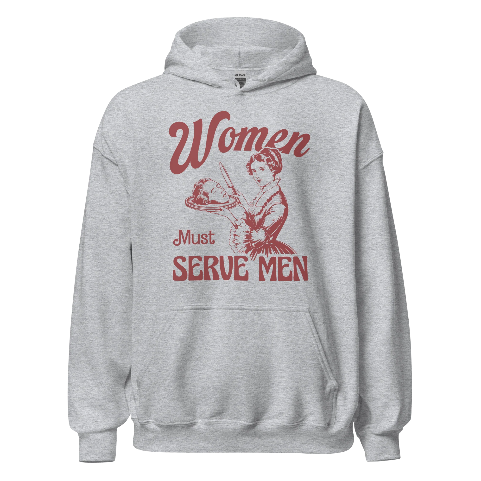 Women Must Serve Men Feminist Hoodie - Image 4