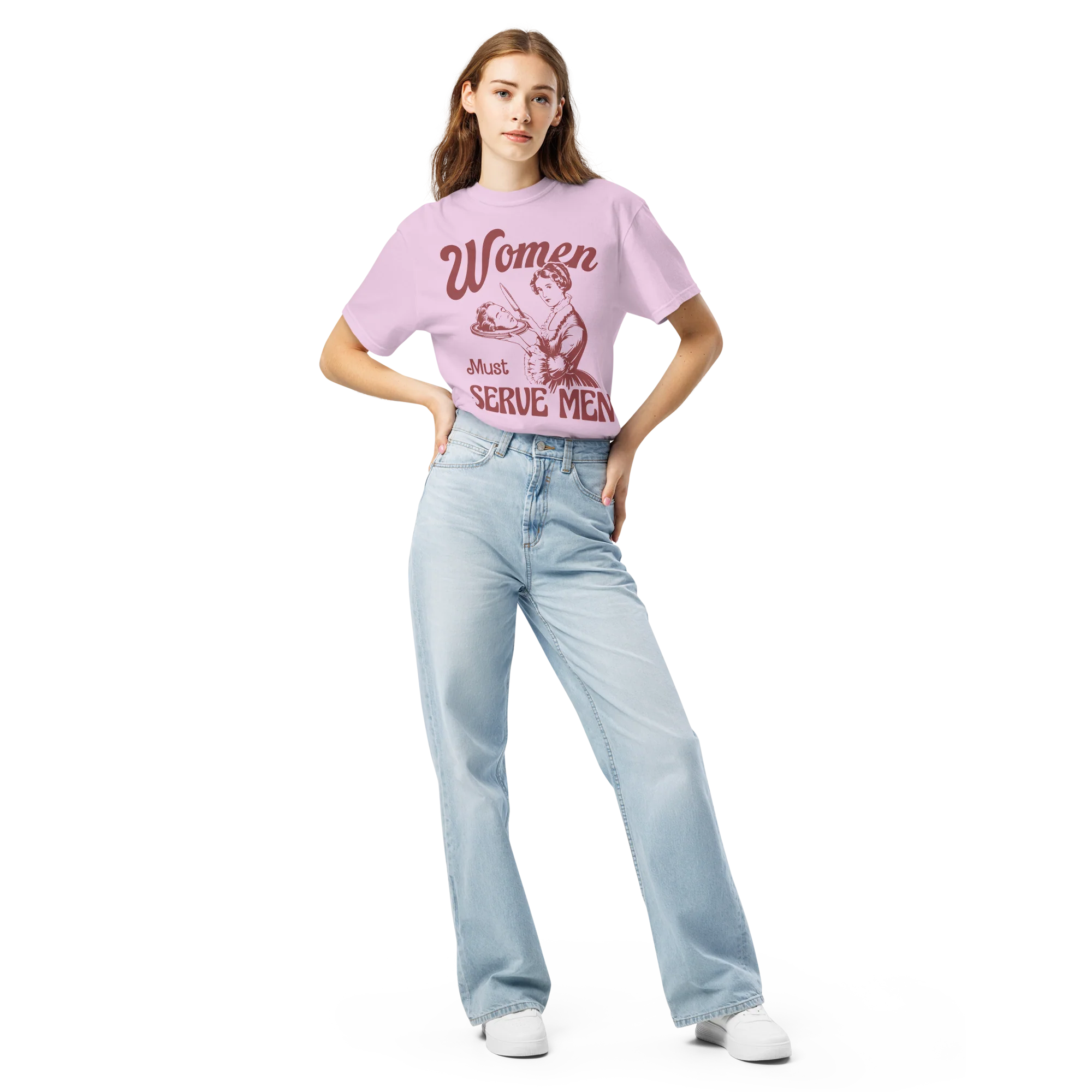 Women Must Serve Men Feminist Classic T-Shirt - Image 2
