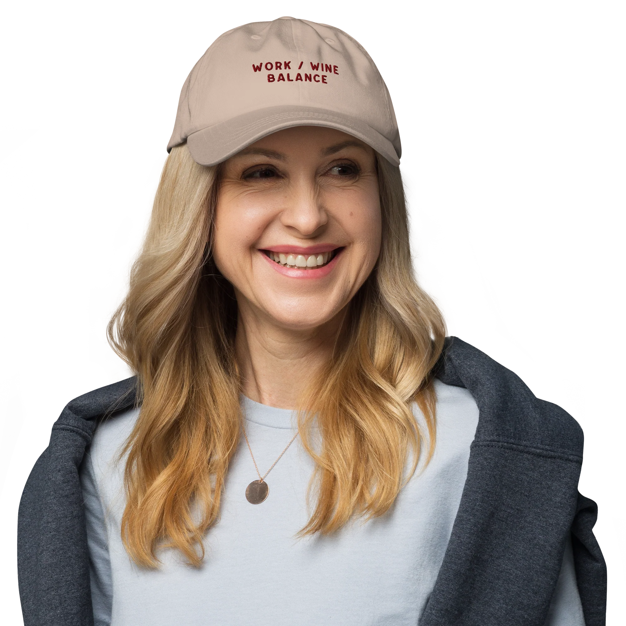 Work / Wine Balance Embroidered Cap - Image 2
