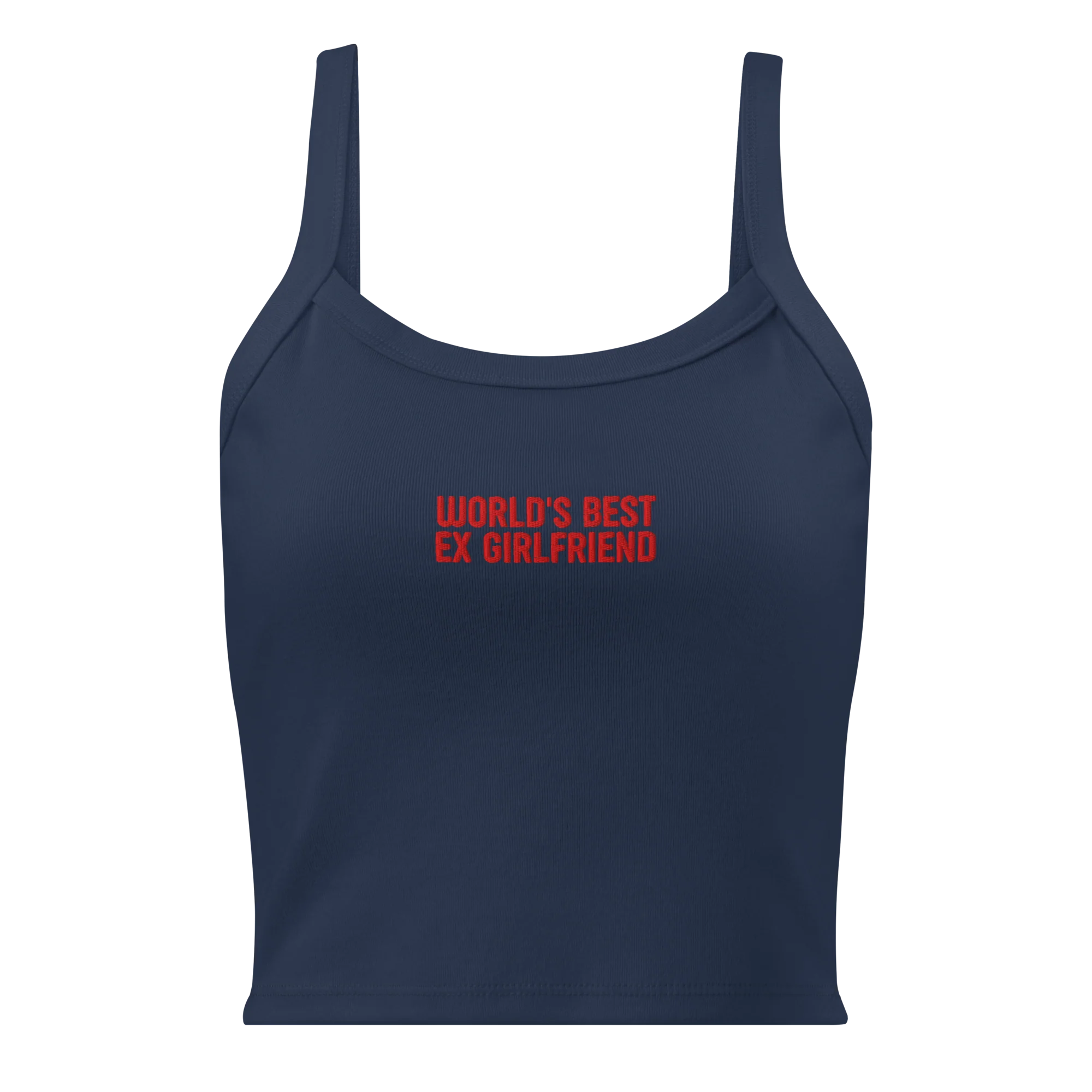 World's Best Ex-Girlfriend Rib Embroidered Tank Top - Image 4